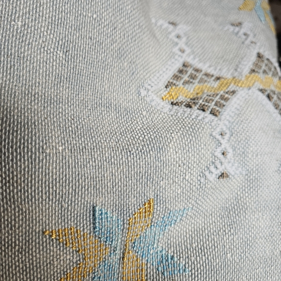 Jenna Bee for Free People Moroccan Cactus Silk Tote Gray-Blue - Picture 7 of 11